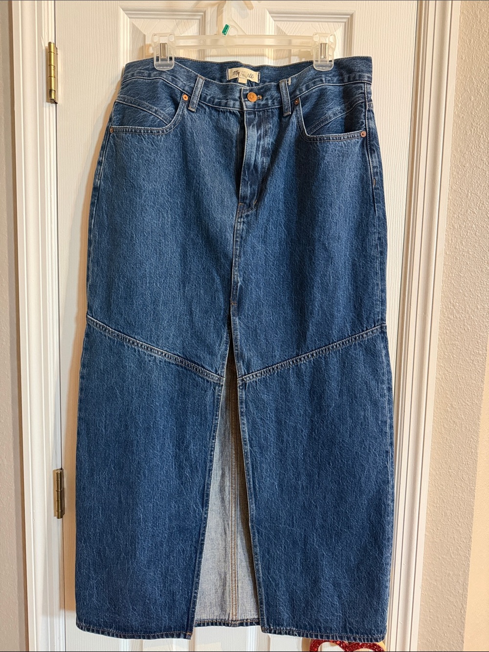 Madewell Long Denim Skirt NWT Size 31